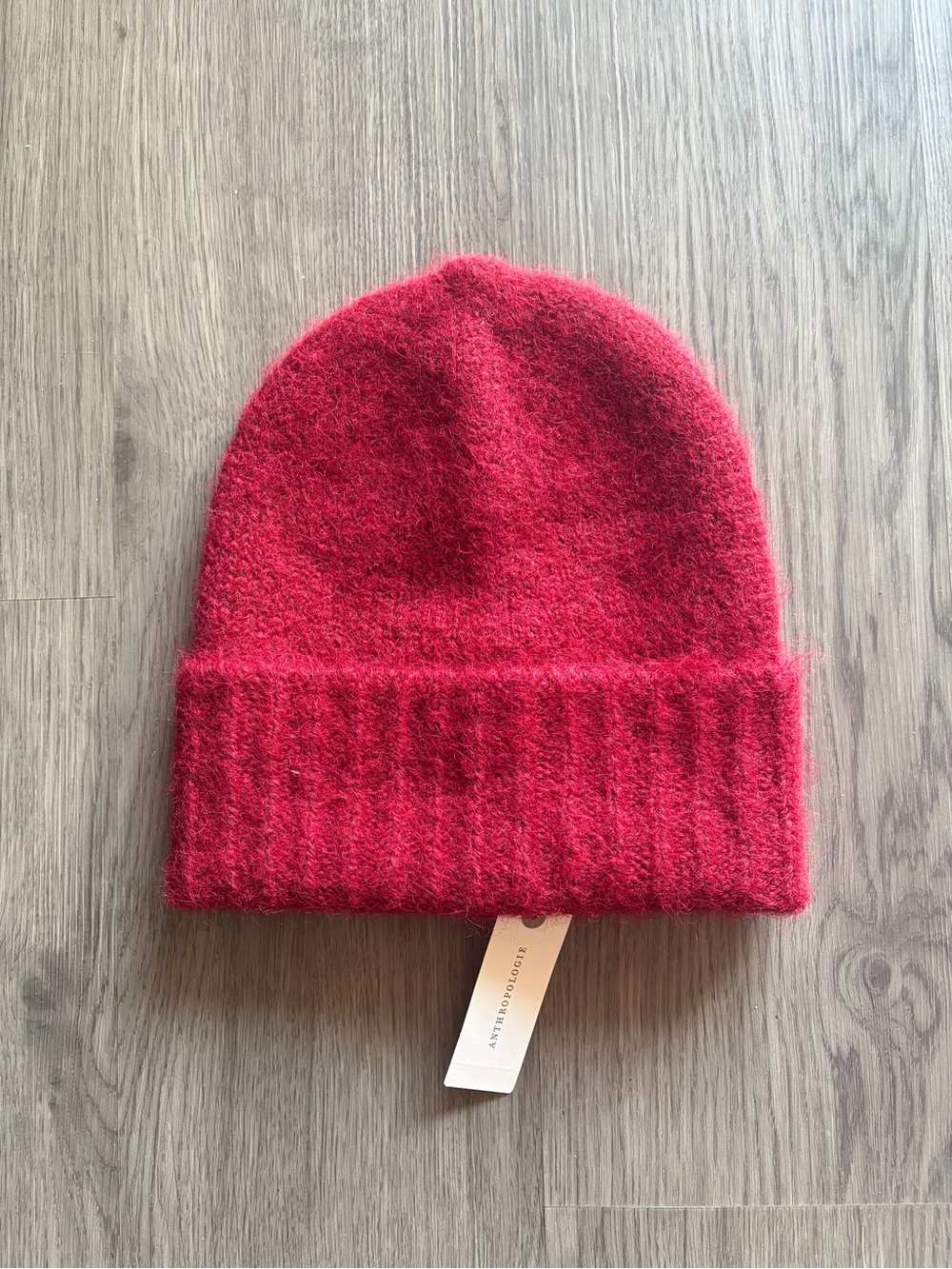 NWT Anthropology Red Beanie